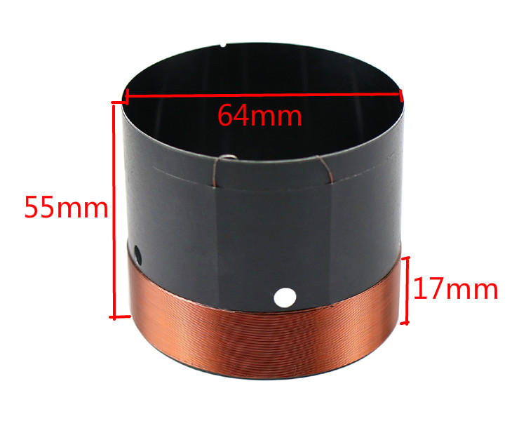 Copper Wire Roll - 2pc Woofer Lautsprecher Bass Schwingspule 63,5mm