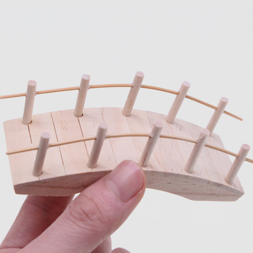 Bonsai Garden Landscape Design - 2 Stück Mini-Holzbrücke im Vintage-Design für