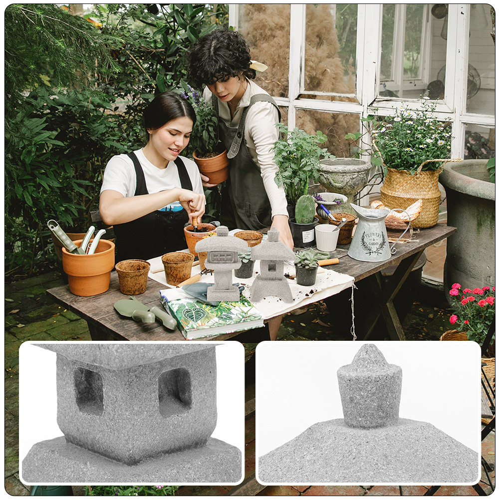 Bonsai Garden Landscape Design - Sandstein-Pagode Landschaftsdekoration Kreatives Design Innen- und