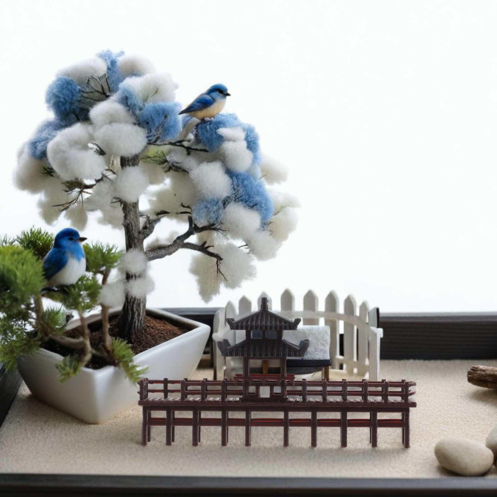 Miniatur-Chinesische Pavillon- – Bonsai Garden Landscape Design Bewertung und Preis